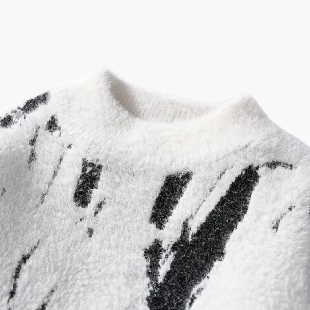 Vince | Abstrakt Prenta Pullover