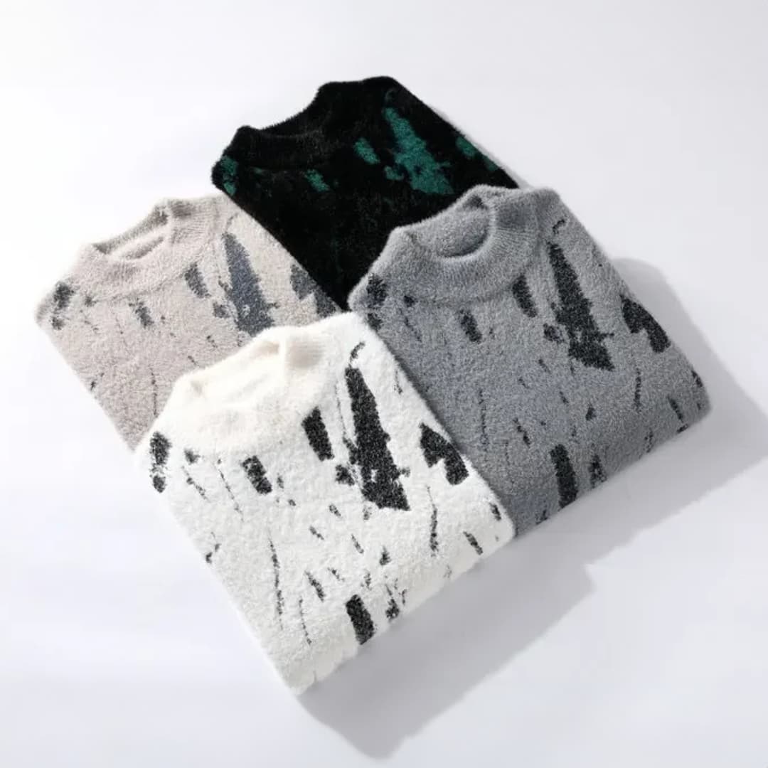 Vince | Abstrakt Prenta Pullover