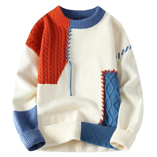 Émile | Áhugaverður Trikot Umslaga- og Hönnunarpeysa