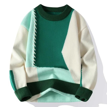 Émile | Áhugaverður Trikot Umslaga- og Hönnunarpeysa