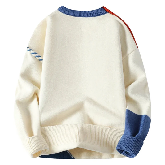 Émile | Áhugaverður Trikot Umslaga- og Hönnunarpeysa