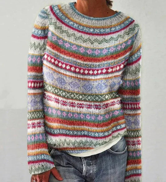 TAMSIN | Átrend pullover úr vefnaðartrikk