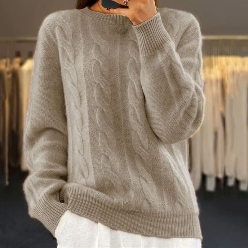 Kennedy - Rólegur Konur Solid Knit Pullover