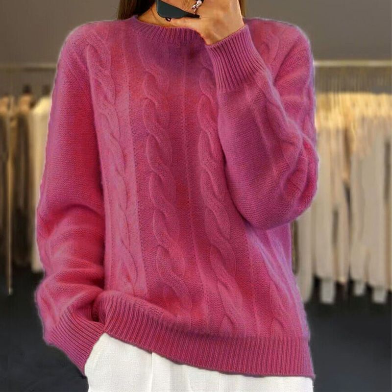 Kennedy - Rólegur Konur Solid Knit Pullover